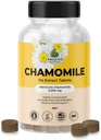 Úžasné botanické organické heřmánky Extract Tablety - Matricaria Chamomilla Plant- Based Supplement - 10x Extract 2000 MG Each - Promotes Relaxation - 30 Tablety