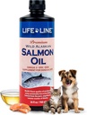 Life Line Wild Aljašský losos olej Omega33 dodatek pro psy a kočky 124; DHA & EPA pro zdravou pleť, kabát, mozek & srdce - 26 oz