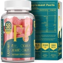 Biotin Gummies pro vlasy, kůži a nehty - Vlasové vitamíny pro muže a ženy, 10,000mcg Max síla Vitamin B7 pro růst vlasů a pevnější nehty, 203