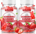 softbear Berberine s Ceylon Skořice Gummies Organic Berberine HCL 1500mg pro metabolismus imunitní zdraví Sugar- bez Berberine doplňky Jahody Ochucené 120 Počet