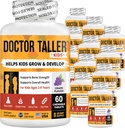 NuBest Doktor Taller Děti s multivitamíny, Multimineral, Vápník žvýkací tablety, doplněk vápníku pro děti věkové kategorie 2 až 9 - Grape Flavor - Pomáhá dětem zdravé - 12 Pack