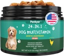 Pes Multivitamin Chewable Vitamíny pro psy s Glucosamine Chondroitin Multivitamins Chews Štěňata léčby kůže Coat srdce zdraví Pet Hip & Společná podpora doplňky pro psa imunitu mobilita energie