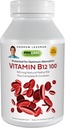 ANDREW LESSMAN Vitamin B12 100 180 Kapsle - Absorpčně chráněná methylkobalamin (přírodní koenzym vitamin B12), esenciální pro energetickou a stresovou podporu, Plus B- komplex, snadno polykající tobolky