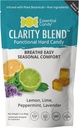 Clarity Blend Functional Hard Candy CLANE124; Sezónní podpora Dýchací Snadnější CLANE124; Organic Lemon, Lime, Peppermint, Lavender CLANE124; Gluten- Free, Non- GMO, Vegan - 24 Počet (balení po 1)