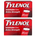 Tylenol Extra Strength Pain Reliever and Fever Reducer Caplet, 500 mg Acetaminophen, Pain Relief pilulky pro bolest hlavy, záda, bolesti zubů a menší artritida bolest, 200 Počet