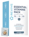 Revive MD Essential vitamínové balíčky pro ženy a muže, Vitamíny Pack Daily Nutrient Supplement - Cestovatelný Multivitamin Packets s Arjuna & Turmeric Extract Support Heart, Joint, & Organ Health