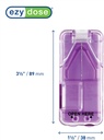 Ezy Dávka Culter a Splitter s Dipenser, Cuts Pills, Vitamíny, Tablety, nerezová ocel čepel, Travel Sized, Barvy May Vars (Balení po 2)
