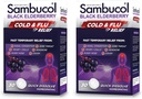 Sambucol Studené a Flu Relief Tablety - Homeopatická studená medicína, Nasal & Sinus Congestion Relief, Použití pro Runny Nose, Kašel, Cold Remedy pro dospělé - Black Elderberry, 30 Počet, 2-Pack