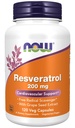 Nyní doplňky, přírodní Resveratrol 200 mg s výtažkem z červeného vína, 120 Veg Kapsle