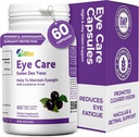 Kapsle péče o oči, Balení 60 Lutein 20mg a Maki Berry 60mg Servings, Oční zdravotní doplňky pro dospělé