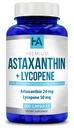 Astaxanthin a Lycopene dodatek 124; Lycopene 50mg Plus Astaxanthin 24mg Karotenoidy dodatek pro opálení kůže péče Vision & Heart Health Support Application 124; Vegan & Non- GMO (100 Veggie Kapsle)