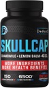 9in1 Skullcap Herb dodatek 5 měsíců pro spánek, nálady a imunity - 6500mg Koncentrované s heřmánek, Lemon Balm, Vášeň Květiny, Ashwagandha & více, Non- GMO, gluten- Free, 150 Vegan Kapsle