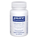 Čisté enkapsulace Vitamin D3 25 mcg (1000 IU) - doplněk k podpoře kosti, kloub, prsa, srdce, colon & imunitní zdraví - s Premium Vitamin D - 120 Kapsle