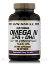 Větrný mlýn Omega 3 Fish Oil 1000 mg Softgels, 90 ct