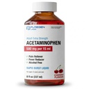 Puregen Labs Adult Extra Strength Acetaminophen Liquid 500mg / 15ml - 8 fl oz Rapid Burst Pain Reliever / Horečka Reducer, Cherry Flavor IR 124; Muscle & Joint Pain Relief Liquid 124; Artritis Pain Relief