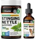 BIO KRAUTER Škrtící Nettle 60 Gummies & Pine Bark tinktura 2 Fl. Oz.