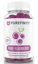 PUREFINITY Elderberry Gummies s Sambucus, Vitamin C, a zinek - Váš perfektní denní 3-in-1 dodatek pro děti a dospělé - gluten zdarma, Non- GMO, Vegan, 60 Počet