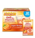 Emergen- C 1000mg vitamin C prášek pro denní imunitní podporu kofein zdarma vitamín C doplňky se zinkem a mangan, B vitaminy a elektrolyty, Super Orange Flavor - 30 Počet