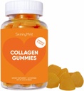 SkinnyMint Kolagenové gumy dodatek pro zdravou pleť, hřebíky a vlasy podporu, gluten zdarma Kolagen Žvýkací gumy pro muže a ženy, Natural Orange Flavor -60 Počet (180G) - 1 měsíc