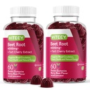 Viteey Beet Root Gummies with Tart Cherry - Beetropot Supplement for Heart Health, Blood Pressure Support - Vegan, Gluten- Free - 120 Count