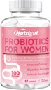 Probiotika pro ženy 100 miliard CFU Probiotika a Prebiotika s trávicími enzymy pro Gut zdraví, Vaginální Probiotika s Cranberry a D- Mannos pro močové trakt zdraví, pH Balance, 87 Kapsle
