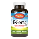 Carlson - E- Gems Elite, 1000 IU (670 mg) Vitamin E s tokoferoly a tokotrienoly, Optimální Wellness, 60 Softgels