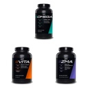 JYM dodatek Věda Omega JYM Fish Oil + Vita JYM Sports Multivitamin & Minerální podpora ZMA