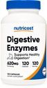Nutricost Digestivní Enzymy 620mg, 120 Kapsle - Kompletní doplněk trávicího enzymu