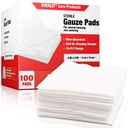 Everylit [Extra- Thick] 4 "x4" Sterilní Gáza Pad 12-Ply, 100 Pack, Individuální balení, Ultra Absorbent Velké Non- Tkané lékařské gázy houbičky pro péči o zranění doma první pomoc