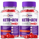 (2 Pack) UltraQuick Max + ACV Gummy, Vyšší potence, Oficiální Ultra Quick Max + Gummies, 2X Silnější Apple Cider Ocet Gummy, 2 Měsíční dodávka