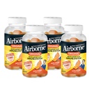 Airborne 750mg vitamín C Imunitní Supplement Gummies pro dospělé, Zesty Orange Flavor, gluten zdarma Vyrobené míchání s výkonnými antioxidanty Vitamíny A C & E, 63 Gummies (4 balení)