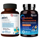 Probiotika systému NATURE TARGET pro muže s doplňkem péče o muže, Glucosamine Chondroitin MSM, dodatek společné podpory, měkkýši bez