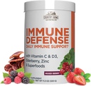 ZEMĚ FARMS Imunní obrana Superfoods, Imunní podpora dodatek, Vitamin C s Black Elderberry, Echinacea, Turmeric, Podporuje hydrataci, s probiotika a prebiotika, Berry Flavor, 40 Služeb