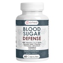 Sugar Shield Defense Supplement - Skořice, Chrom, Vanadium, Triple Protection for Heart, Metabolismus, Energie - 60 Kapsle, Made in USA