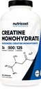 Nutricost Mikronizovaný kreatin Monohydrát 3 000 mg 500 Kapsle, 125 Podání, 750mg kreatin- monohydrát v jedné tobolce