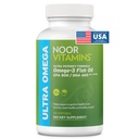 Noor Vitamins Halal Fish Oil, Halal Vitamins, Ultra Omega 3 Wild Peruvian Fish (800 mg EPA & 400 mg DHA) Heart, Brain & Joint Support, Non- GMO a gluten Free (120 Počet)