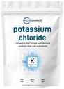 Chlorid draselný prášek, 1 KG (35 Ounce) current 124; Salt Substitut & Essential Hydration Electrolyte dodatek current 124; Podporuje minerální rovnováhu, srdce, společné a imunitní zdraví current 124; Filler zdarma, rozpustí snadno