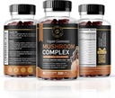 Houbové gumy 124; 10 Houbové doplňky 124; 2500mg gumy 124; krůtí ocas, Chaga, Reishi, Cordyceps & Lions Mane organické houby extracts, nootropic Brain Booster (180 Počet (balení 3))