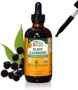 Herb Pharm Děti Certified- Organic Alcohol- Free Black Elderberry Glycerite Liquid Extract, 4 Ounce