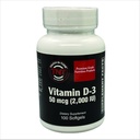TOUGH- N- TONE Premium Grade Vitamin D- 3, 2 000 IU (cholekalciferol), vysoce biologicky dostupný forma vitaminu D, ve snadno polykací měkký gel.