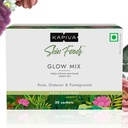 Kapiva Kožní potraviny Glow Mix 124; Ayurvedic Kožní dodatek, Kolagenový prášek 124; Péče o pleť pro zářivé a zdravé pokožky (30 Sachets)