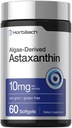 Horbäach Astaxanthin doplňky 124; 10mg CYP 124; 60 Softgels CYP 124; Algae Derived Formule CYP 124; Non- GMO, gluten zdarma