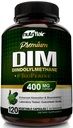 NutriFlair DIM dodatek 400mg s bioperínem, 120 Kapsle - Diindolylmethan - Podpora metabolismu estrogenu a hormonální bilance, Menopauza, PCOS, Akné a Péče o ženy - Porovnejte s 300mg