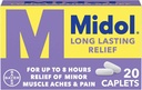 Midol Long Lasting Relief - 20 kaplet, balení po 6