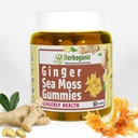 HERBOGANIC Ginger Moss Gummies - Bylinná podpora imunitního a trávicího zdraví - Plant- Powered, Gluten- Free & Vegan- Friendly - 60 Počet