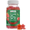 Vitamin D3 Gummies 5000 IU 125mcg D3 Gummies - Podpora imunitní podpory, Silné zdraví kostí - Non- GMO, Gluten- Free, Dairy- Free, Vitamin D Gummy (120 Počet)