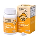 Renzo je nepřemožitelný vitamín C pro děti s Elderberry a zinkem, Rozpustné dětské vitamíny pro imunitní podporu, 60 Orange- ochucené tabs