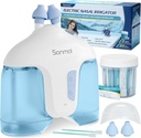 Sonmol Elektrický Nasal zavlažovací systém (Nasal zavlažování, modrá), Čistič nosu pro Sinus Adult, Self- Čistič Nasal s 50 Packets Solný roztok