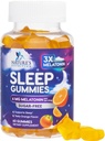 Melatonin Spící Gummies Sugar Free - 6 mg Melatonin Spící Gummies pro dospělé, Extra síla Spící Gummy Doplňky, Okasional Spící Supplement, 6mg Gomitas para Dormir - 60 Počet
