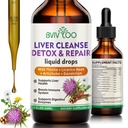 Jaterní čistící detox a opravy kapalných kapek - 2000mg Mléčné Thistle, Pampeliška Kořen, Umělec, Silymarin Extract, & Turmeric Byliny - Vegan, Non- GMO - 2 Fl Oz (60ml) Láhev